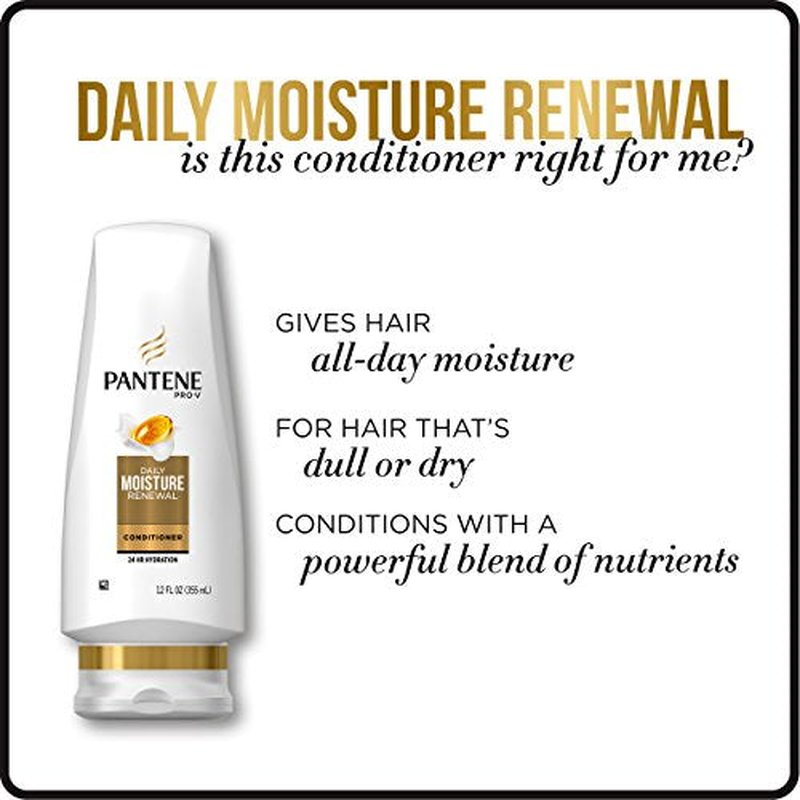 Pantene Pro-v Daily Moisture Renewal Conditioner, 3.38 Fluid Ounce (pack Of 24)