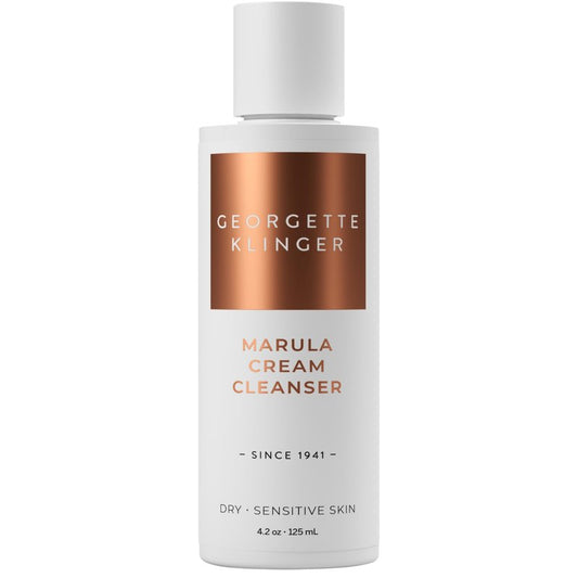 Georgette Klinger Marula Cream Cleanser - Moisturizing, Hydrating, Nourishes Dryness, Gentle Daily Face Wash, Removes Makeup, Dirt, Free Radicals for Normal, Dry, Sensitive Skin - 4.2 oz