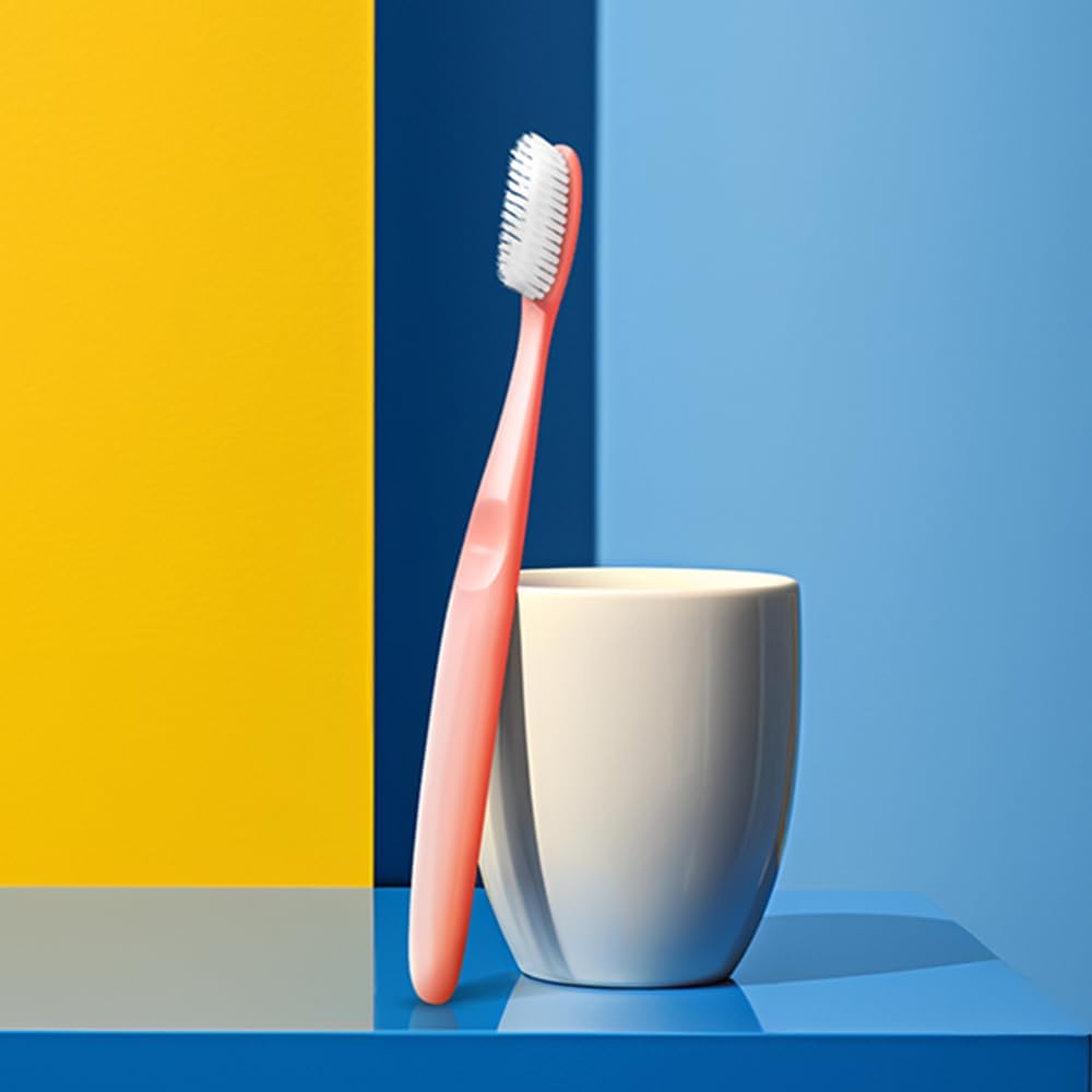 Mini Basic Toothbrush | 1.4 Inch Head with 3,200 Bristles for Deep Cleaning & Gum Care | Premium Oral Care (10 Pack)