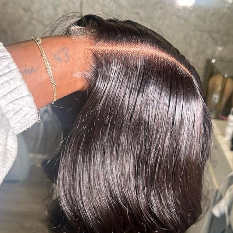 SKINLIKE Real HD Swiss Lace Closure Human Hair 2x6 Lace Closure with Clean Hairline Much More Density Full Cuticle Aligned Brazilian Human Hair Body Wave Style (18inch, HD BW 2x6 lace closure)