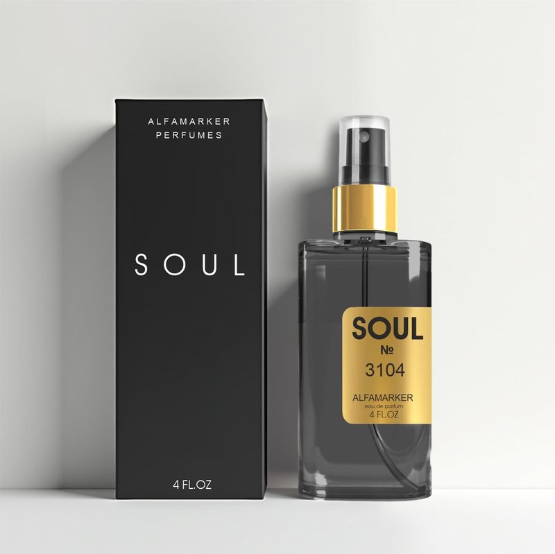 ALFAMARKER SOUL №3104 Central Molecule | Unisex Perfume for Women & Men | Long Lasting Eau de Parfum Spray 4.0 Fl Oz / 120 ml | Boutique-Inspired Oriental Women’s Fragrance