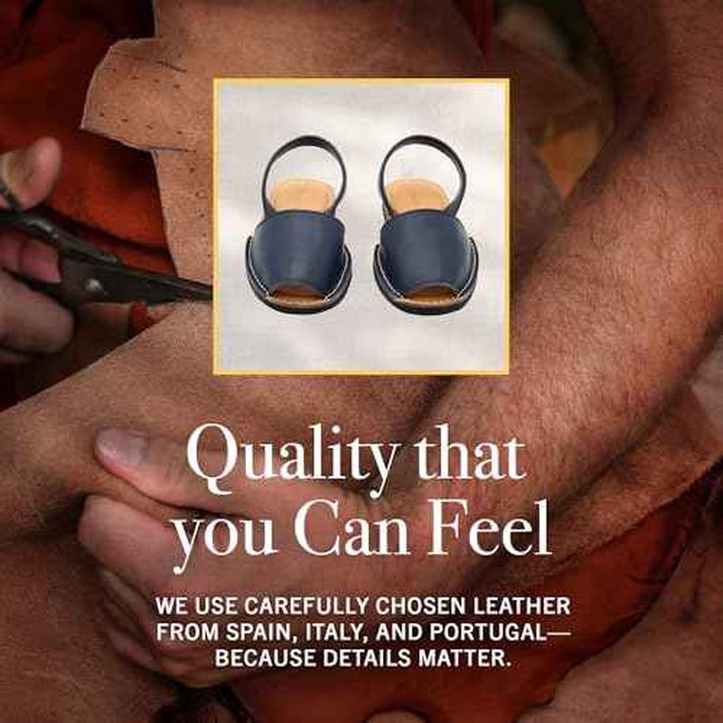 The Spanish Sandal co Classic Flat Sandals for Women, Dressy Soft Leather Peep Toe Sandals for Women, Versatile Casual Slip-on Flats