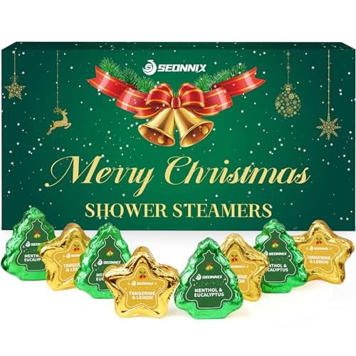 Shower Steamers Aromatherapy - 8 Pack Shower Bombs Christmas Gifts Stocking Stuffers for Women and Men, Stress Relief & Luxury Self Care, Gifts for Women Who Has Everything