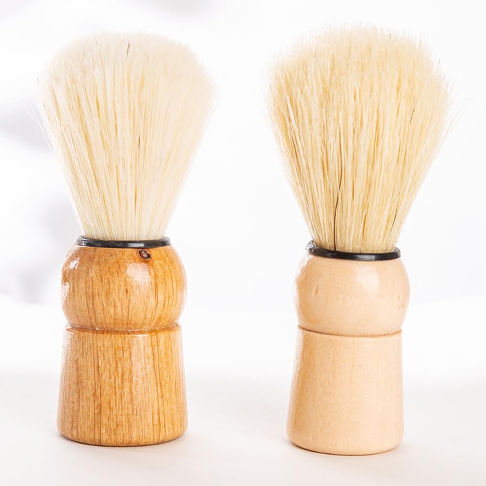 Beaupretty Mens Shaving Brush with Wooden Handle for Beard Grooming and Styling Durable Shave Accessory for Home Travel Salon Use 10-Piece Set