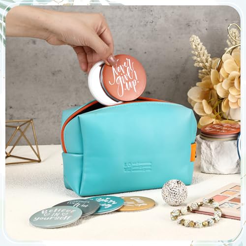 Kigley 30 Pcs Inspirational Compact Mirror Bulk for Women Christmas Employee Appreciation Gifts 2.76 Inches Small Portable Purse Pocket Mirror for Nurse Medical Assistant Rad Tech