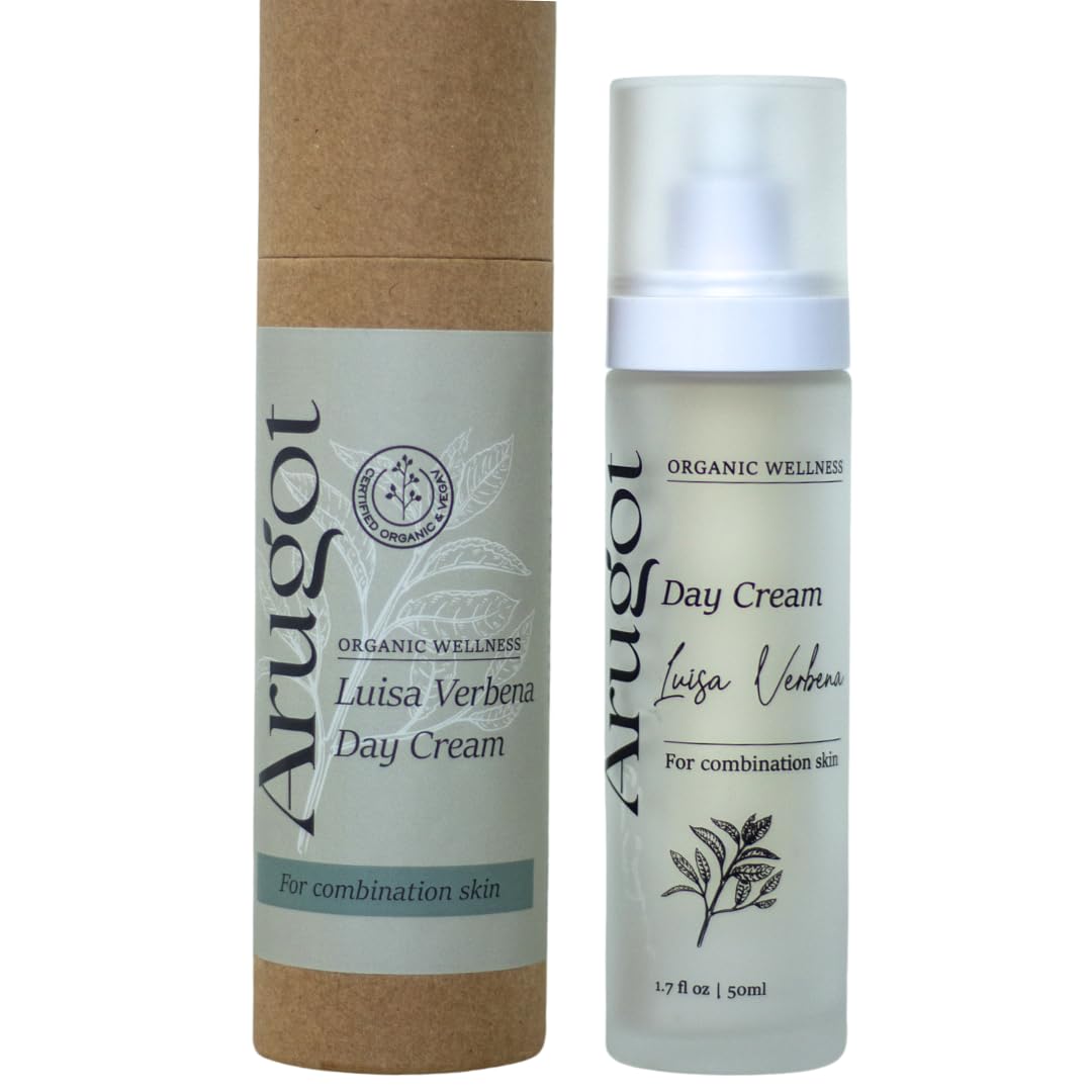 Arugot Luisa Verbena Organic Verbena Day Cream, Skin Moisturizer for Face & Neck, Made in Israel, 1.7 ounces