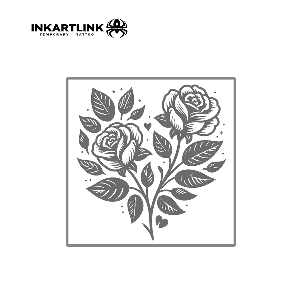 INKARTLINK Semi-Permanent Tattoos, Perfect for Women's Arm (Thorny Rose)