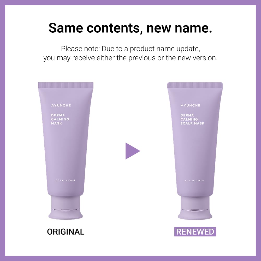 AYUNCHE Derma Calming Hair Mask 6.7 fl. oz. (200ml) [For Dry & Sensitive Scalp] | Moisturizing and Soothing Hair Pack | Vegan Hair Mask | Korean Salon Brand