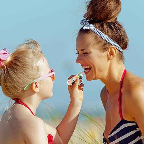 WK IEASON 10PCS Lip Balm Holder Keychain Bulk Lip Gloss Holder Key chain Lipstick Holder Lip Gloss Sleeve -Tight Elastic Holder Sleeve for Fat and Slim Lip Balms&Gloss and Lip Sticker(10pcs Floral A)