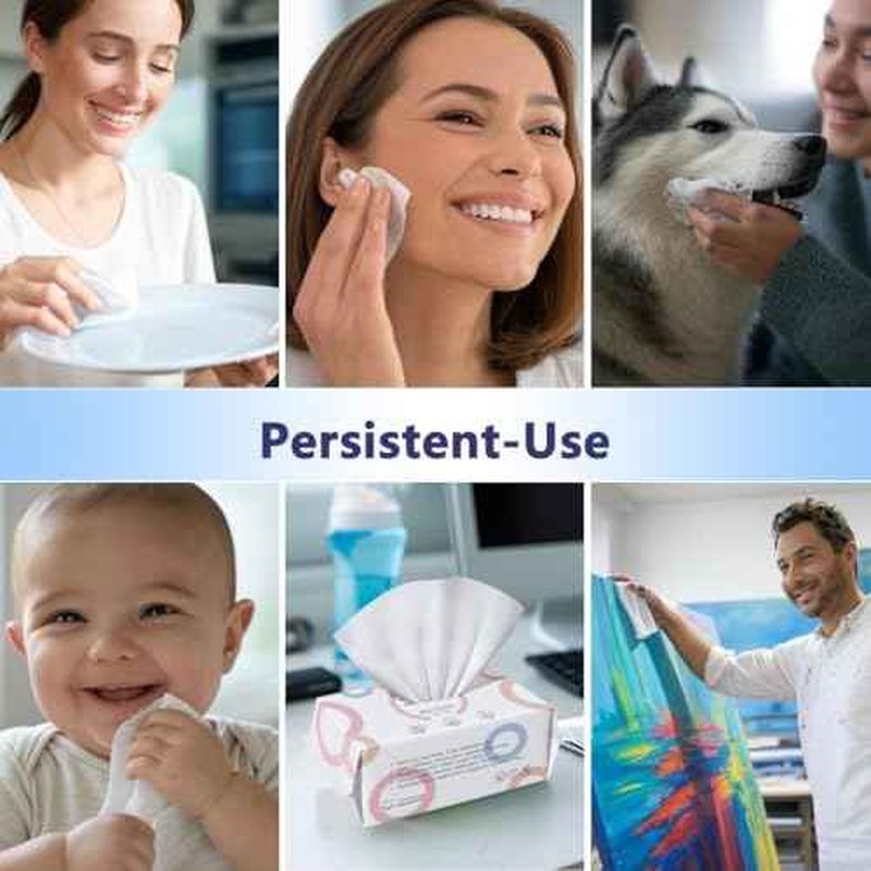 Disposable Face Towels, 80 Count, Biodegradable Dry Wipes for Sensitive Skin, Makeup Removal, Baby Care, Ultra Soft & Thick, 7.8¡±x7.8¡±