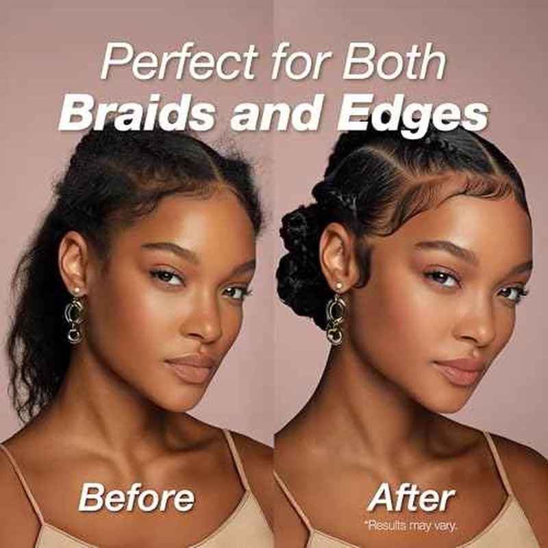 Edge Lux Strawberry Edge Control Gel with Castor Oil, Keratin, Biotin, and Olive Oil - 48 Hour Maximum Hold, Non-Flaking, Non-Greasy, Scented, Conditioning Styling Gel for All Hair Types, 1 Ounce