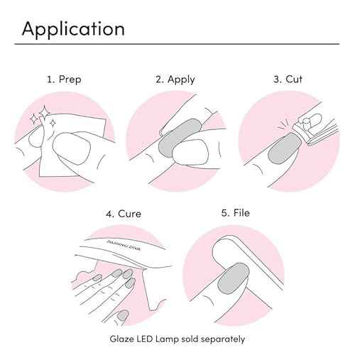 Dashing Diva Glaze Nail Strip Set - Cherry Vanilla - Long Lasting, Chip Resistant, Semi-Cured Gel Nail Strips - Summer Gel Set - 4-Piece Manicure Kit with 32 Strips