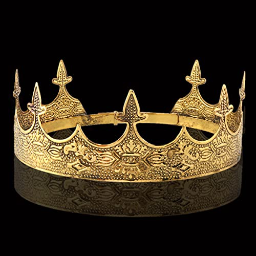 Crown Hair Jewelry Royal King Diadem Men Metal Big Tiaras For Wedding Prom Bridal Party Halloween Costume Christmas Gifts