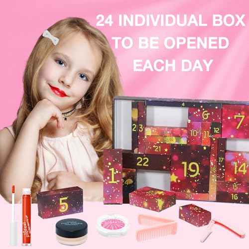 Makeup Advent Calendar 2025 Teens Girls Christmas Countdown Calendar Makeup Gift Set,Xmas 24 Individually Gift Box Calendar for Women Full Make up Kit