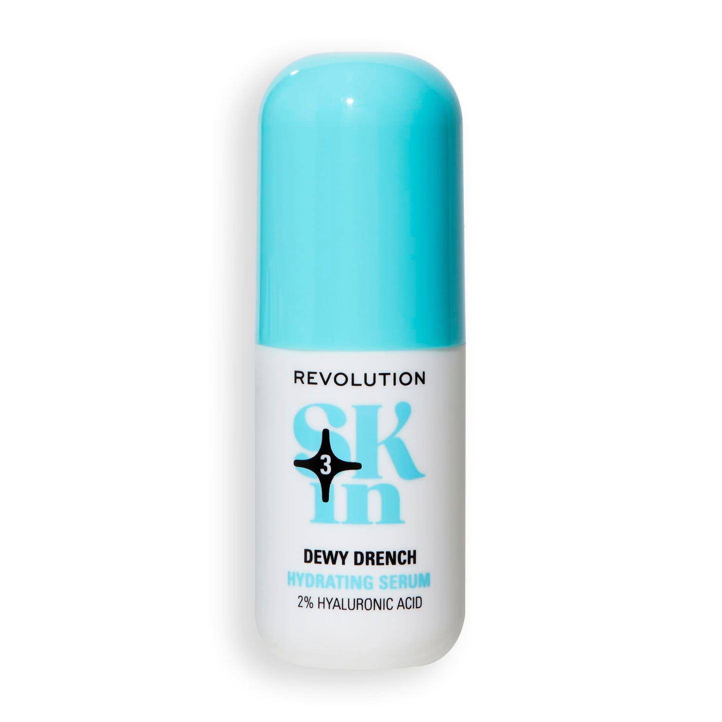 Revolution Skin, Dewy Drench 2% Hyaluronic Acid Hydrating Face Serum, Lightweight Formula & Plumps Skin, Vegan & Cruelty-Free, 1.01 fl oz
