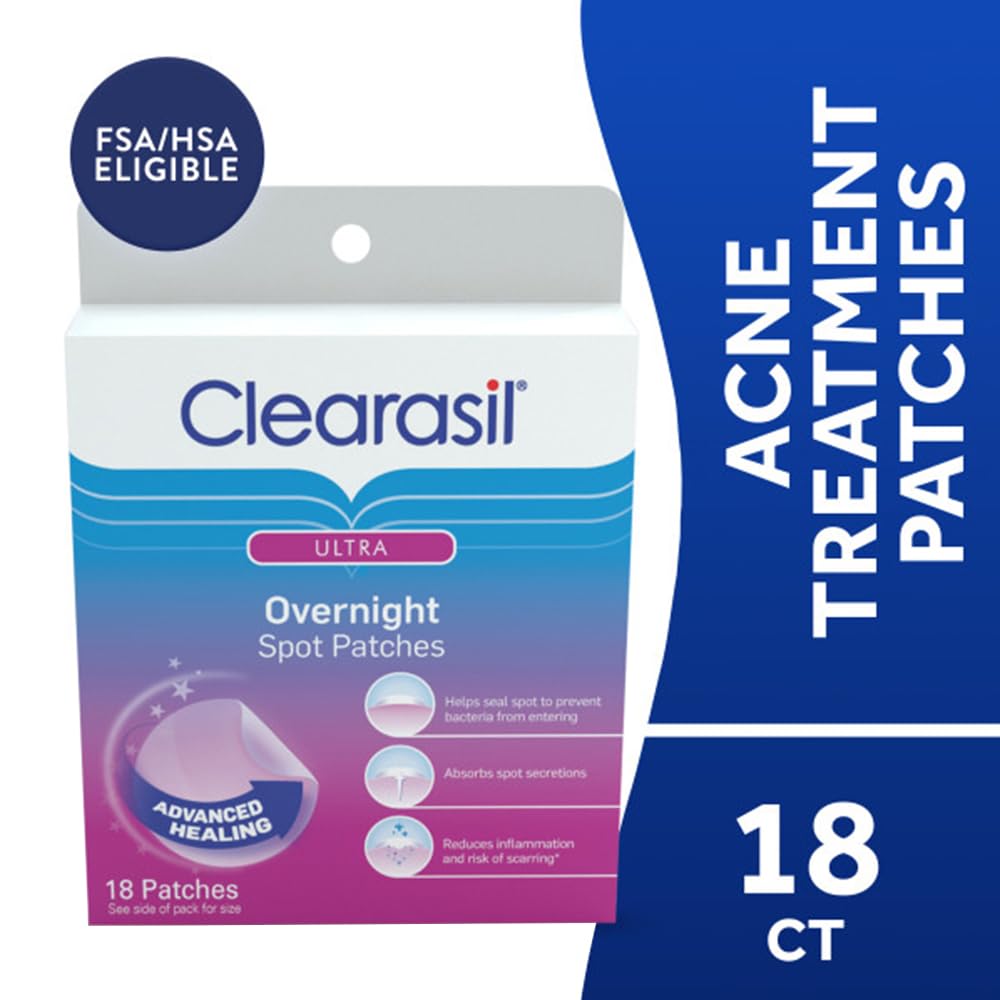 Clearasil Stubborn Acne Control 5in1 Pimple Patch, 18 Count (Pack of 3)