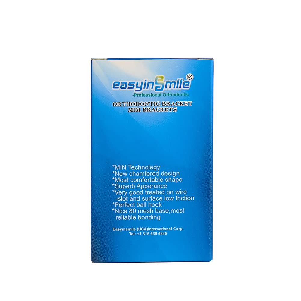 Dental Orthodontic Brackets - Mini Metal Tooth Braces with Hooks | 5 Packs Roth 022 3