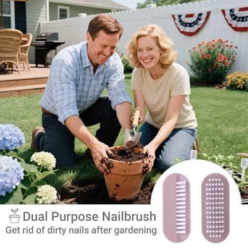 Nail Brush for Cleaning Fingernails 2 Sided Hand Fingernail Scrub Brush with Soft Stiff Bristles Nail Cleaning Brush 4PCS Toes Cuticle Scrubber Clean Brush for Men Women Kids