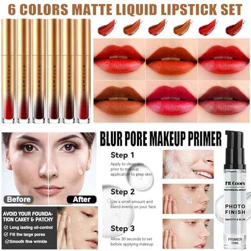 All in One Makeup Kit for Women Full Kit,Travel Make Up Gift Set for Women Teens Girls, Includes Eyeshadow,CC,Foundation,Lipstick,Mascara,Brush,Sponge,Brow Powder & Soap,Eyeliner,Primer,Contour,Bag