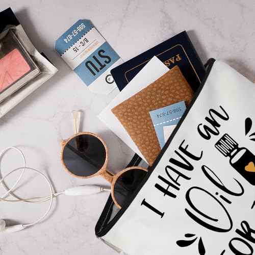 I Have An Oil For That Travel Cosmetic Bags, Funny Essential Oil Makeup Bag Gifts for Mom Grandma Women Lady Girls Sisters Friend, Aromatherapy Travel Makeup Bag for Oil Lovers