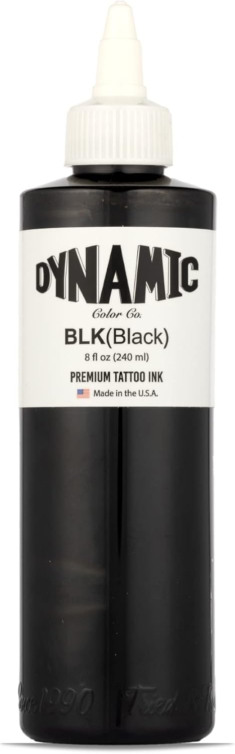 Dynamic Color Co Black Ink - 8oz Bottle for Vibrant Art & Craft Projects