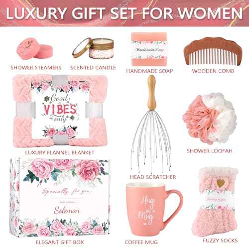 Solemon Care Package for Women - Gift Box for Women Mom Her Girlfriend Sister Best Friend Wife Grandma Thanksgiving Christmas Gift Baskets