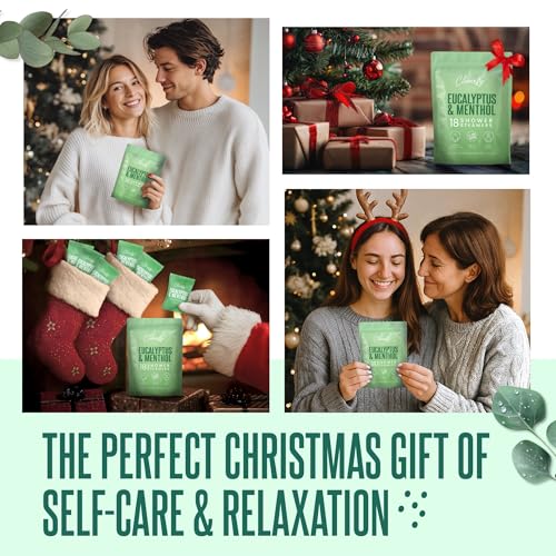 Cleverfy Eucalyptus for Shower Steamers Aromatherapy ? Stocking Stuffers for Women, Teens and Wife ? Christmas Gifts for Women and Teen Girls ? White Elephant Gifts for Adults ? 18 Tablets