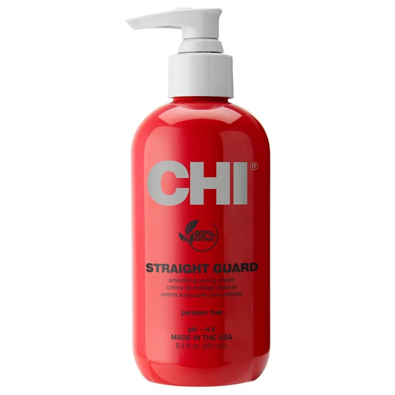 CHI Straight Guard Smoothing Styling Cream - Frizz Control & Lightweight Anti-Humidity Formula | 8.5 Oz