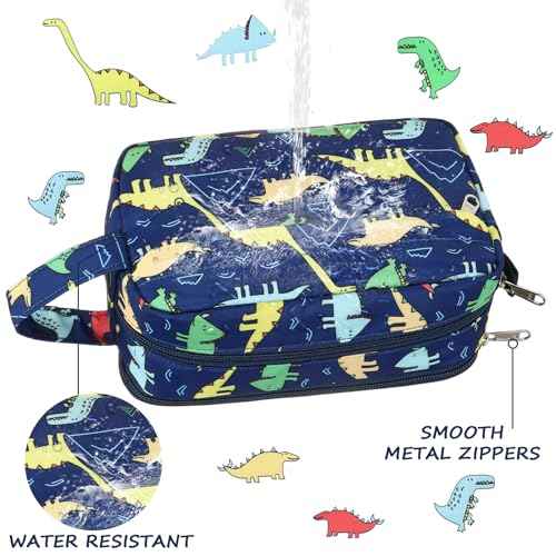 CAMTOP Travel Toiletry Bag for Kids Cute Swim Bag for Boys Girls Waterproof for Toiletries Accessories Bathroom Stuff