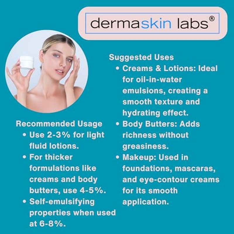 Olive 1000 Emulsifier, Cetearyl Olivate, Sorbitan Olivate 1000 Plant-Based Emulsifier Wax ECOCERT COSMOS Validated PEG-free self-emulsifying for DIY Skincare, Haircare Applications (8 oz)