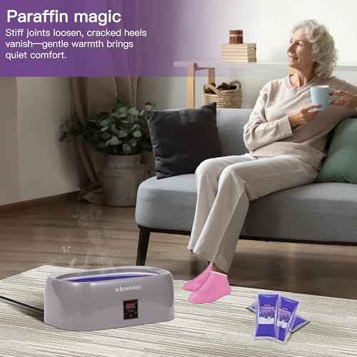 Paraffin Wax Machine for Hands and Feet, Paraffin Wax Warmer Moisturizing Kit 4000ml Wax Bath with Auto Timer, 6-Pack Wax Refills for Manicure Pedicure Home Spa