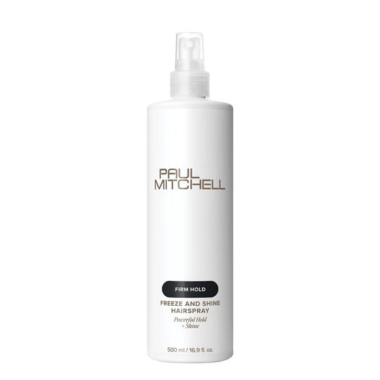 Paul Mitchell Freeze and Shine Hairspray, Powerful Hold + Shine, For Coarse Hair, 16.9 fl oz