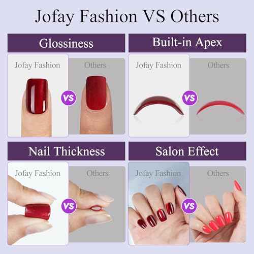 Cat Eye Press on Nails Short 5 Styles, Jofay Fashion 160Pcs Salon-Like Fake Nails with Glitter Chasing Light Cat Eye Designs, Christmas Artificial Acrylic Nails Glue on Nails Stick on Nails for Women