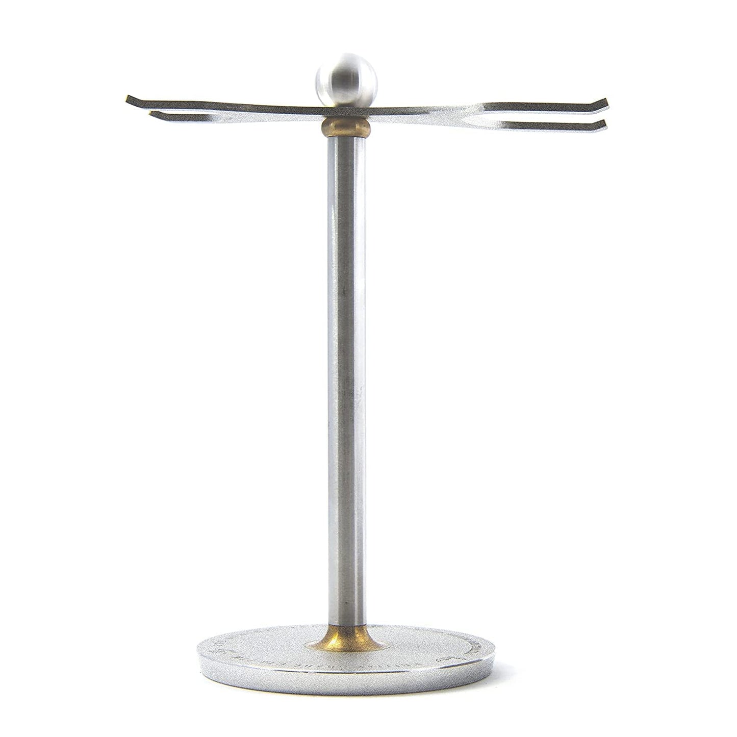 Luxury Razor and Brush Stand, The Admiral by VIKINGS BLADE, Ancient Viking Look with Heavy Distressed Stainless Steel & Brass, Extra Wide Openings, Fits Most Razors and Brushes