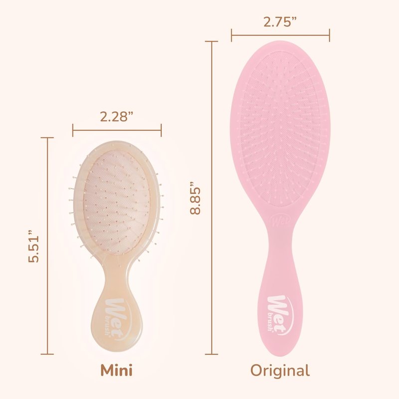 Mini Detangler Hair Brush - Ultra-Soft IntelliFlex Bristles | Cream Iridescence Icon, Travel-Friendly for All Hair Types