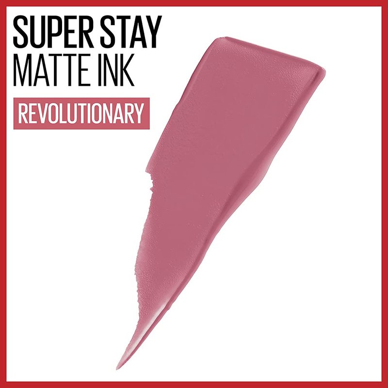 MAYBELLINE Super Stay Matte Ink Liquid Lipstick Pathfinder Berry Pink and Revolutionary Light Mauve Pink, 16H Wear, 1 Count Each