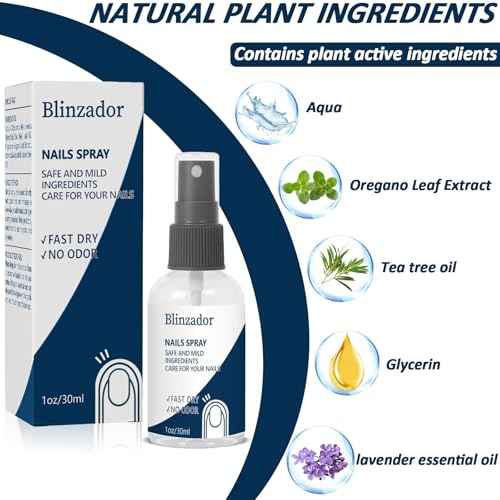 Toenail Treatment Extra Strength - Best Toenail Treatment Spray | Nail Treatment for Weak and Damaged Nails - Natural Plant Ingredients, Fast-Drying, Easy-To-Use | 1oz (30ml)