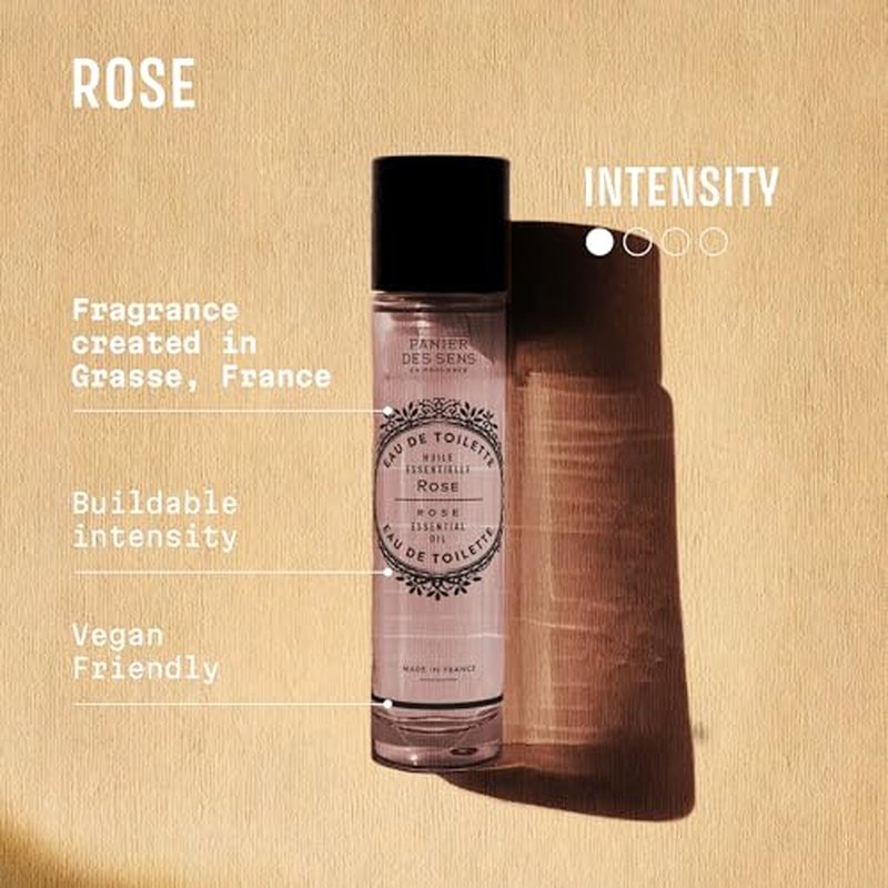 Panier des Sens - Rose Eau de Toilette 1.7 Floz - Floral & Feminine Fragrance - Daily Light Perfume for Women - Parfum Crafted in Grasse, France - Gifts for Her - Elegant Packaging