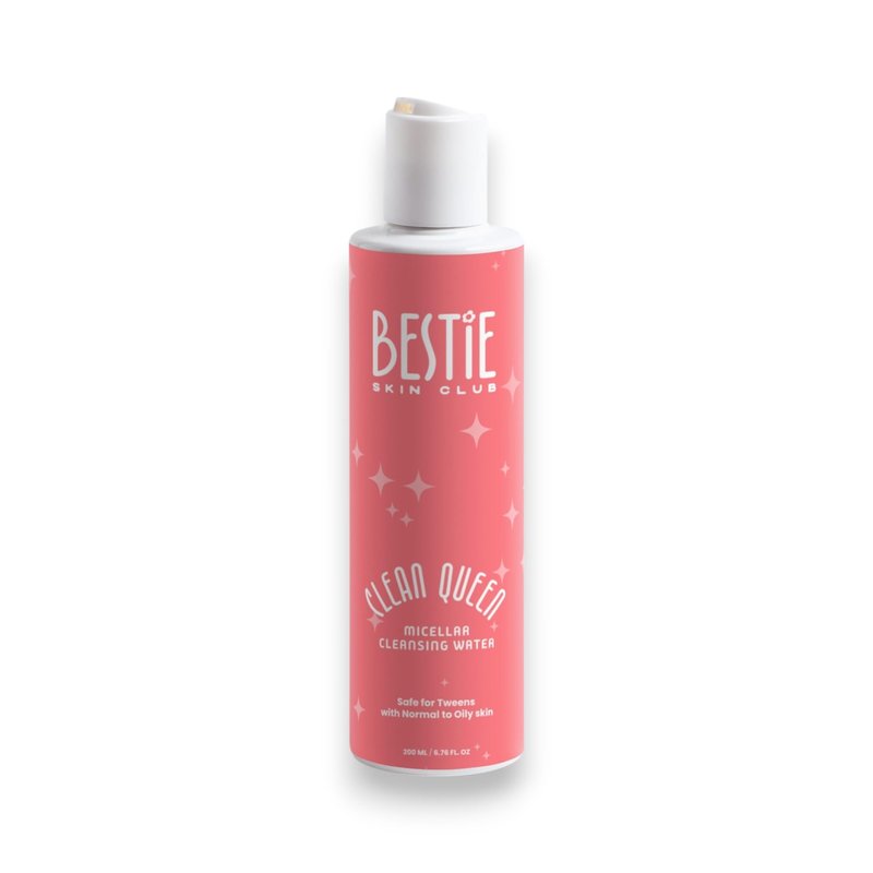 Bestie Skin Club Clean Queen Micellar Cleansing Water, Makeup Remover with Hyaluronic Acid, Aloe, Chamomile