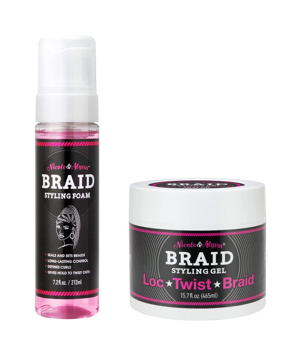 Nicole & Alyssa - Braid Styling Foam Mousse and Gel Combo