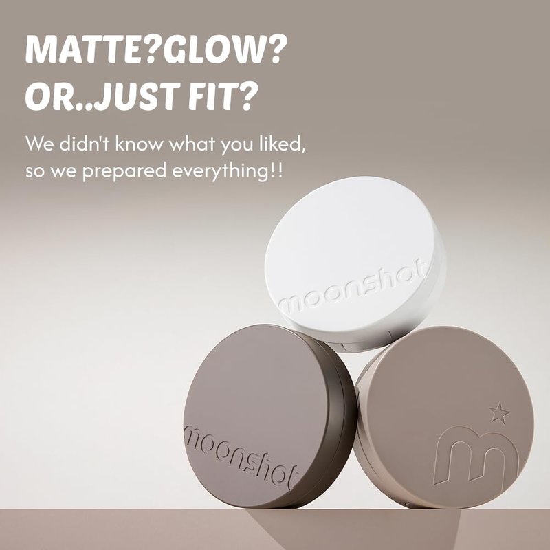Moonshot Korea Cushion Foundation - Flawless Glow & Matte Finish | Lightweight, Long-Lasting, 21C Cosmic Peach