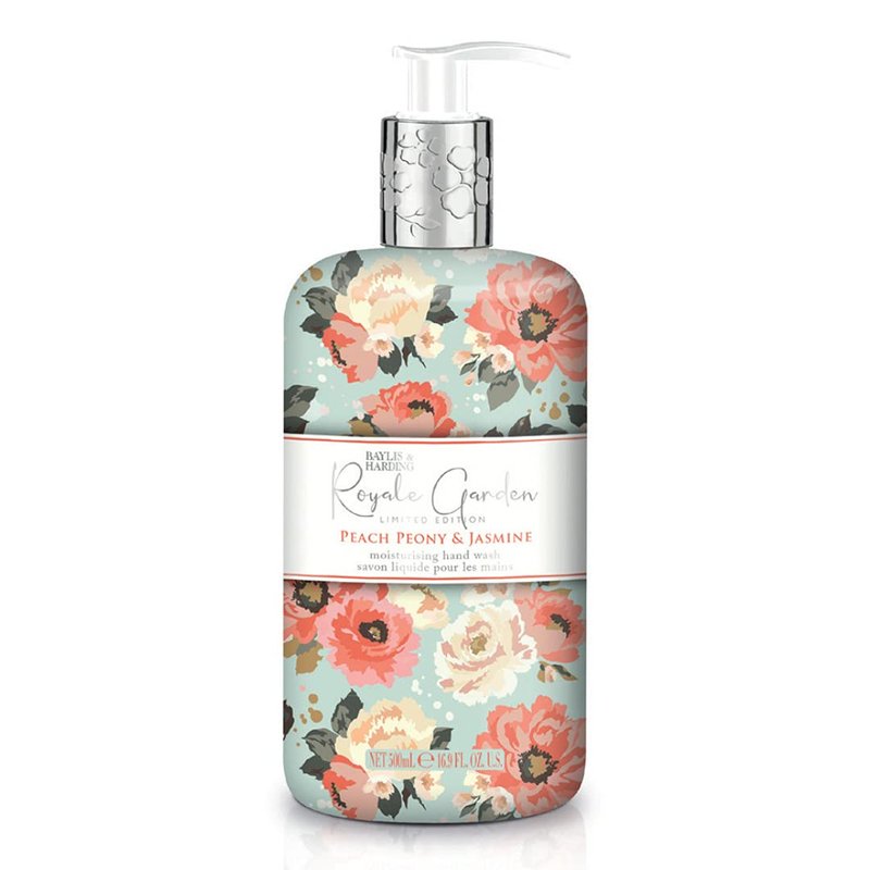 Baylis & Harding Liquid Hand Soap Wash with Dispenser, Royale Garden, Verbena & Chamomile, 16.9oz/500ml (6-Pack)