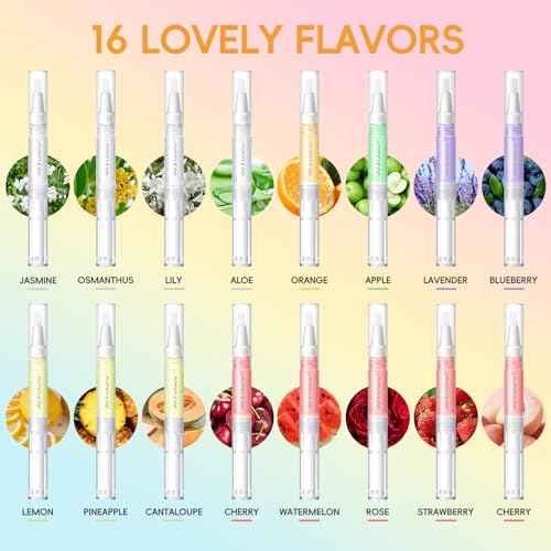 COSCELIA 16 pcs Cuticle Oil Pens Bulk for Nails Cuticle Revitalizer Oil Pens Set Nail Care Nourishment Treatment Moisturized Repair Pen Manicure Tools for Gel Nails