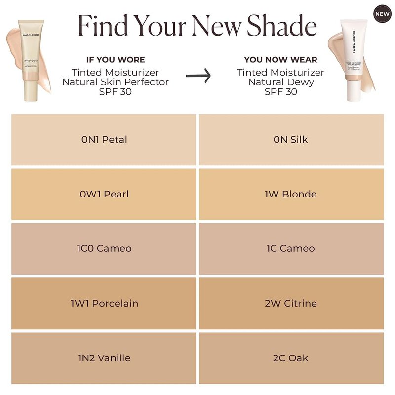 Laura Mercier Tinted Moisturizer Natural Dewy with SPF 30: 24HR+ Hydration, Long Lasting, Sheer to Light, Buildable Coverage, Dewy Finish, Improve Skin Tone and Texture, Skin Tint