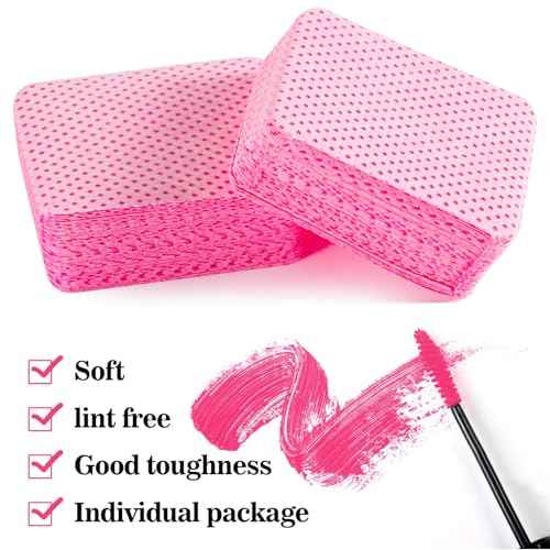 MAQIHAN 600 Lint Free Nail Wipes - Pink Nail Polish Remover Wipes Lint Free Nail Wipes Pads for Gel Nails No Lint Nail Glue Wipes Eyelash Extensions Toallitas Para U?as Sin Pelusa Nail Supplies