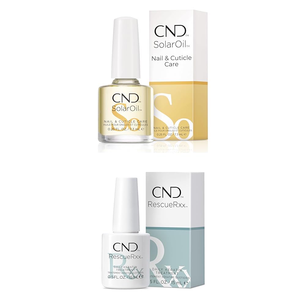 CND SolarOil & RescueRXx Nail Treatment Bundle - Nourishing Care for Healthy Nails