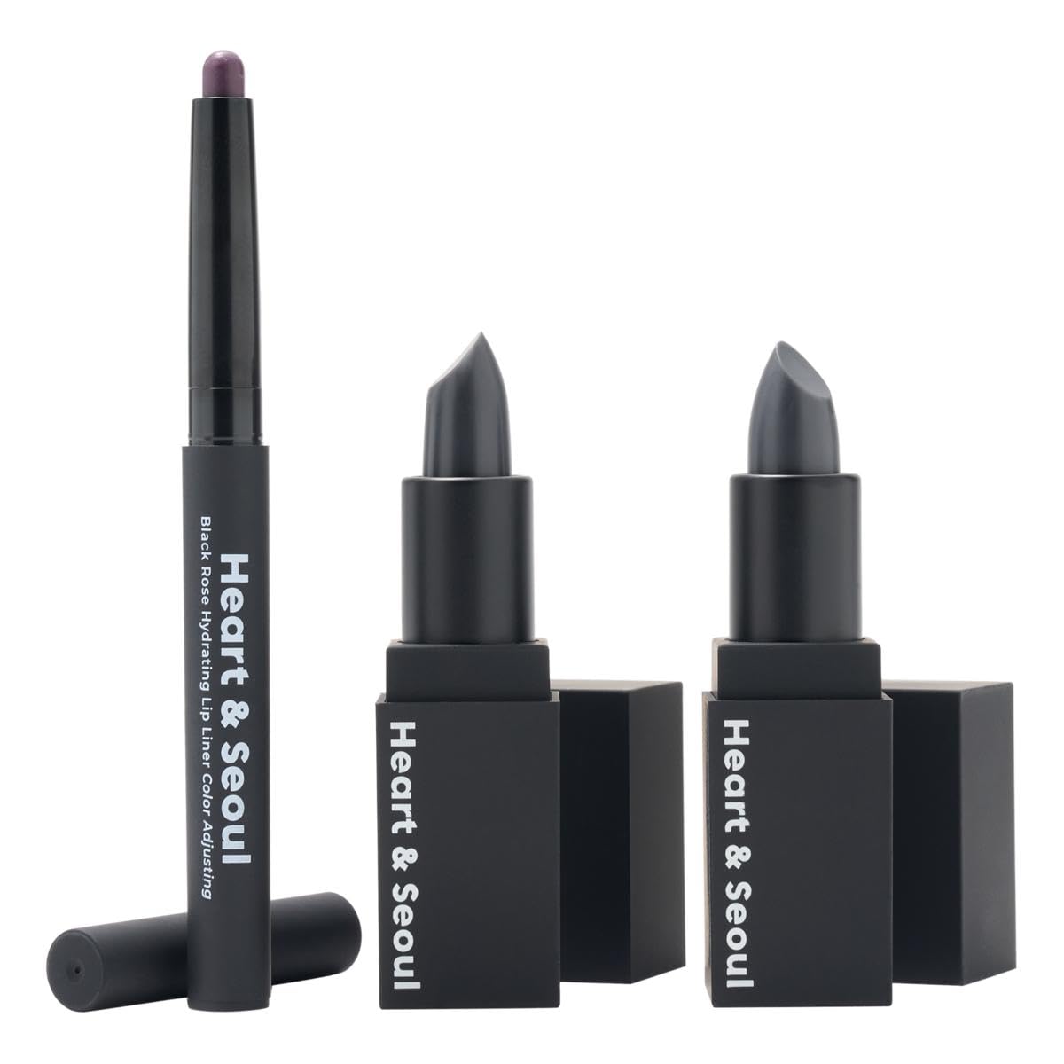 The Beauty Spy Heart & Seoul Black Rose pH-Reactive Lipstick, Ultra-Moisturizing Formula with Rosa Damascena Flower Oil, Shea Butter and Vitamin E, Makes Lips Juicy, Hydrated and Smooth (Single)