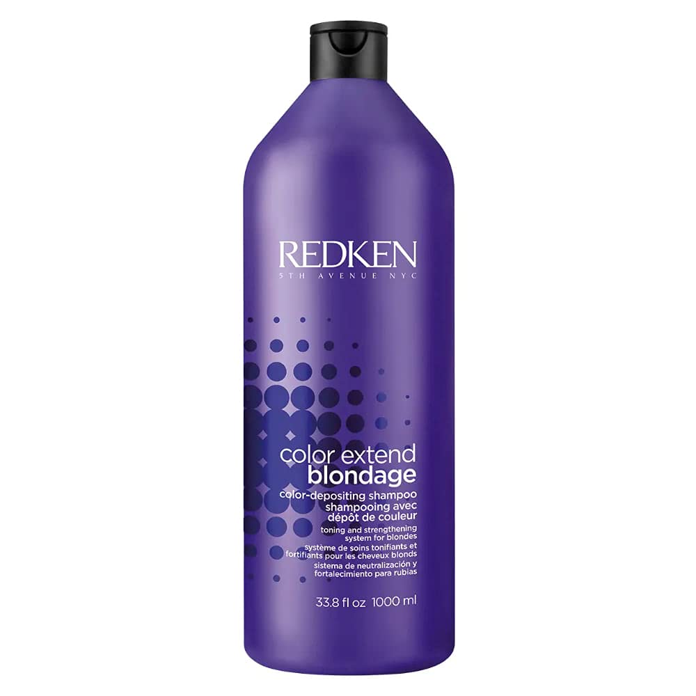 Redken Blondage Color Depositing Purple Shampoo For Blonde, Bleached or Highlighted Hair - Neutralizes Brassy Tones With Salicylic Acid, 33.8 Fl Oz
