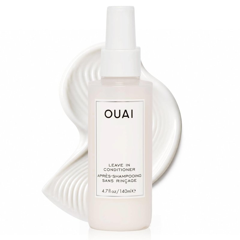 OUAI Leave In Conditioner & Heat Protectant for Hair - Prep Hair for Styling or Use as Detangling Spray to Fight Frizz & Flyaways - No Parabens, Sulfates or Phthalates (4.7 oz)