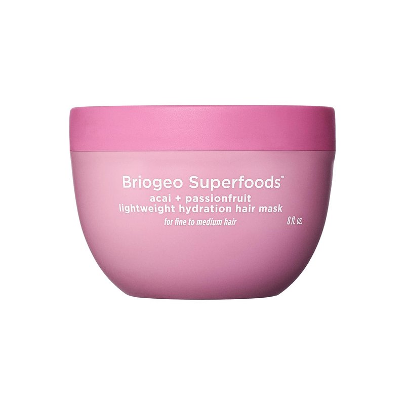 Briogeo Superfoods Acai + Passionfruit Lightweight Hydration Hair Mask | Protein-Free Deep Conditioning Treatment for Dry Hair | Vegan & Cruelty-Free | 8 fl oz